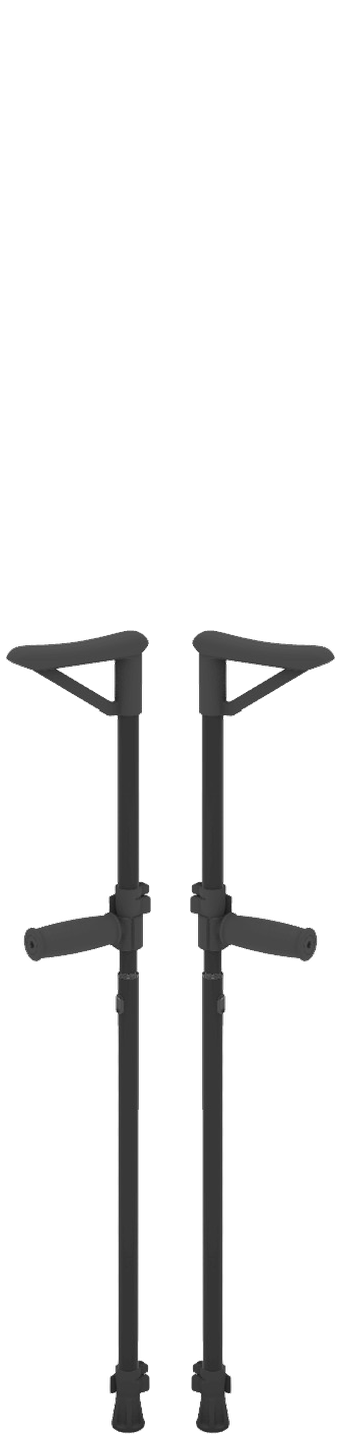 Pickle Crutches at minimum height